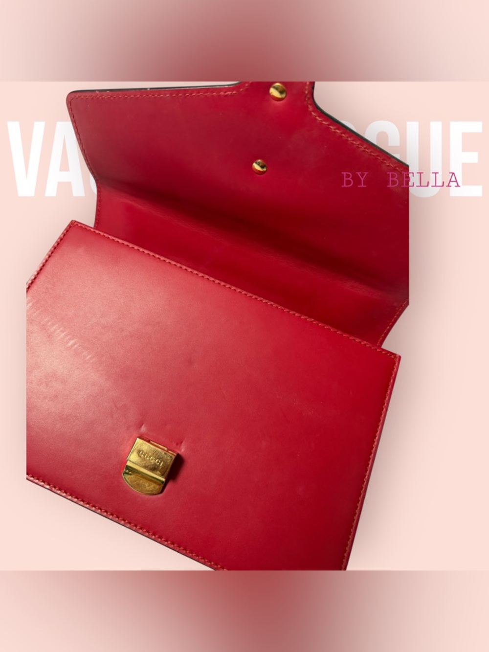 ❤️ Gucci Sylvie Small Shoulder Bag | Red Leather | Web Stripe | Authentic ❤️ - Picture 8 of 16